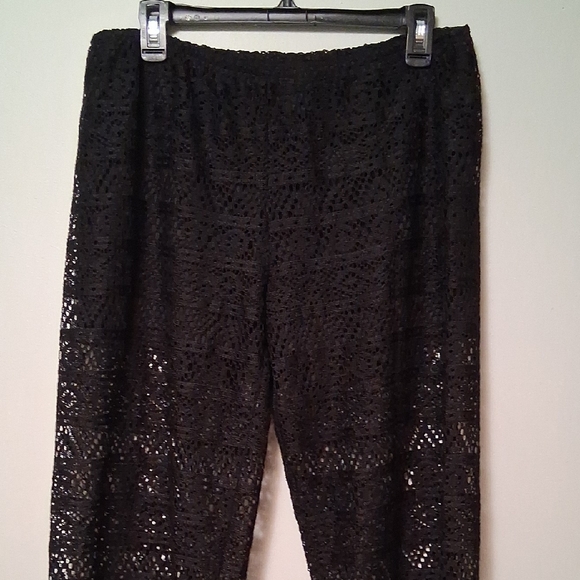 Xhilaration Pants Embroidered Lace Sheer With Shorts Underneath Size L - Picture 3 of 16